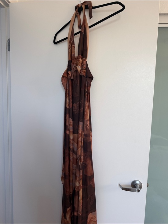 12th Tribe Dresses & Skirts - 12th tribe Rosalia Mocha Mesh Maxi Dress